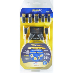 GoldX GXQUO5 18in & 36in USB 5 IN 1 CABLES