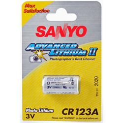 SANYO CR123A 3V LITHIUM BATTERY