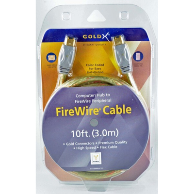 GoldX GX1394AA-10 10FT 6 PIN M TO 6 PIN M