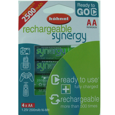 HAHNEL SYNERGY 2500MAH AA 4PK**NEW