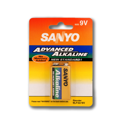 SANYO 9V ALKALINE BATTERY