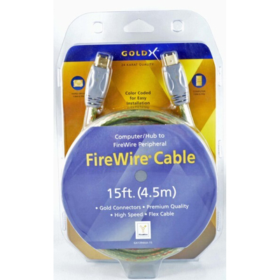 GoldX GX1394AA-15 15' FIREWIRE 6 PIN MALE TO 6 PIN MALE