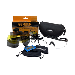 GERBER Shatter Resistant Shooting Glasses – 4-Lens Interchangeable Set 