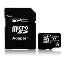Silicon Power Micro Superior PRO SDHC 32GB UHS-1 (U3) for Ultra HD