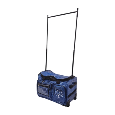 Dancer@Heart 23" Duffel Bag Glitter Blue Sapphire with Rack