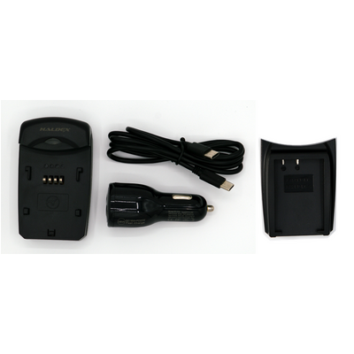 Haldex Charger Base with Plate for Ricoh DB-110 / Olympus Li-90B/Li-92B/Li-50B / Sony NP-BK1