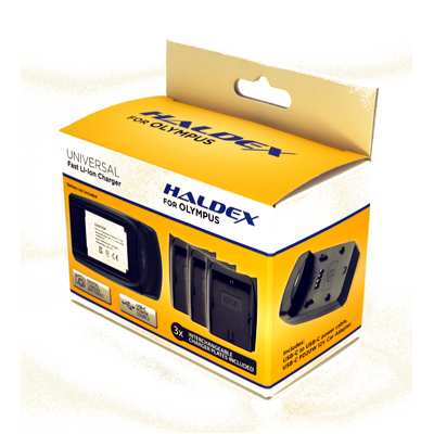 Haldex 700 Series USB-C PD For Olympus Kit with BLN-1, BLS-5 (BLS-1) and BLH-1 inc Car Adaptor AND A/C Adaptor